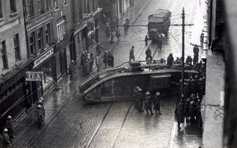 British Armour fighting Free State Soldiers in 1916