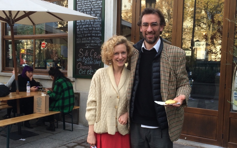 Sylvia Beach with Husband David Dellanet, Shakespeare and Company